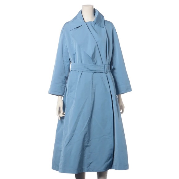MaxMara Jackets & Blazers - Incredible First Lady style Max Mara Stylish Blue Trench Coat, 😱🤯